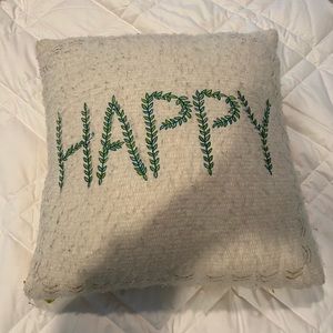 Anthropologie happy nubby wool pillow